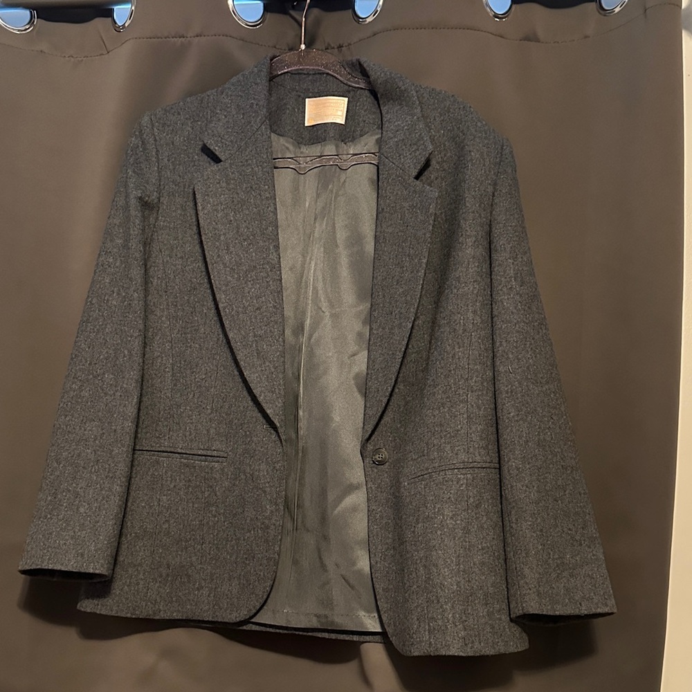 Pendleton Charcoal Wool Blazer - image 1